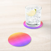 イパネマレインボー催眠ダイヤモンドモダンアポップ・アートのート ラウンドペーパーコースター (インサイチュ)