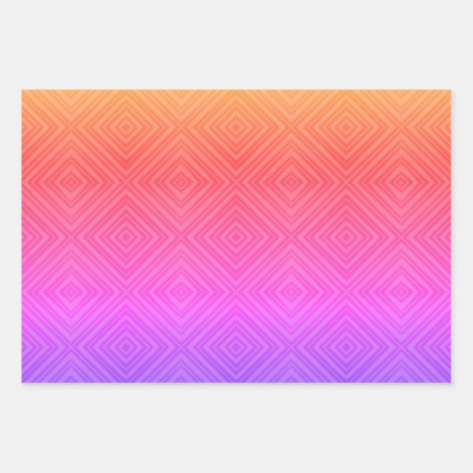 イパネマレインボー催眠ダイヤモンドモダンアポップ・アートのート ラッピングペーパーシート (正面)
