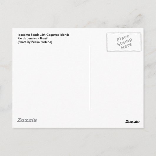 イパネマ海岸 ポストカード (裏面)