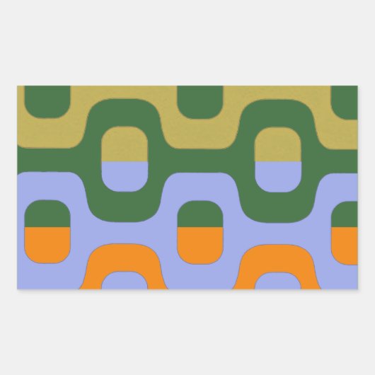 イパネマ色のボードウォーク 長方形シール (正面)