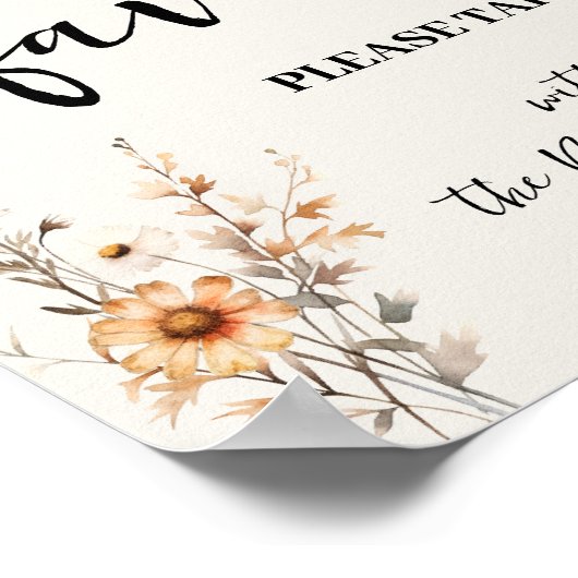 イビイ結婚ズパーティーブライダルシャワー秋ワイルドフラワー ポスター (角)