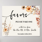 イビイ結婚ズパーティーブライダルシャワー秋ワイルドフラワー ポスター (正面)