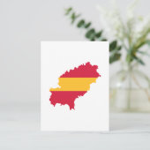 イビサの地図国旗スペイン ポストカード (スタンド正面)