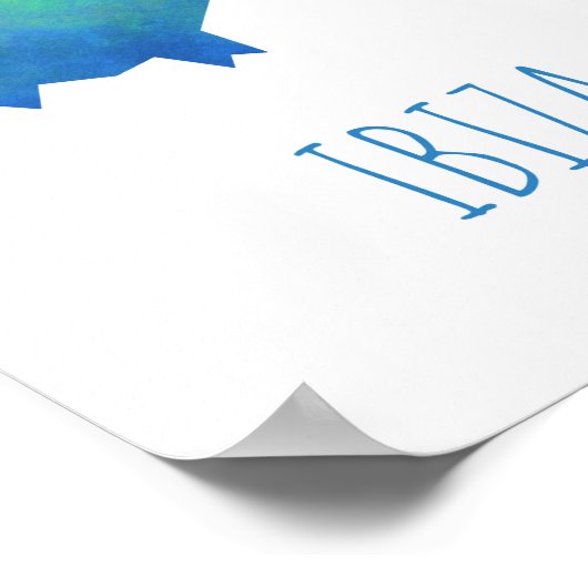 イビサの地図 ポスター (角)