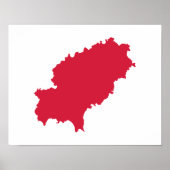 イビサの地図 ポスター (正面)