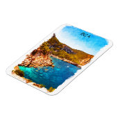 イビサカラフルスペイン水彩風景 マグネット (左側)