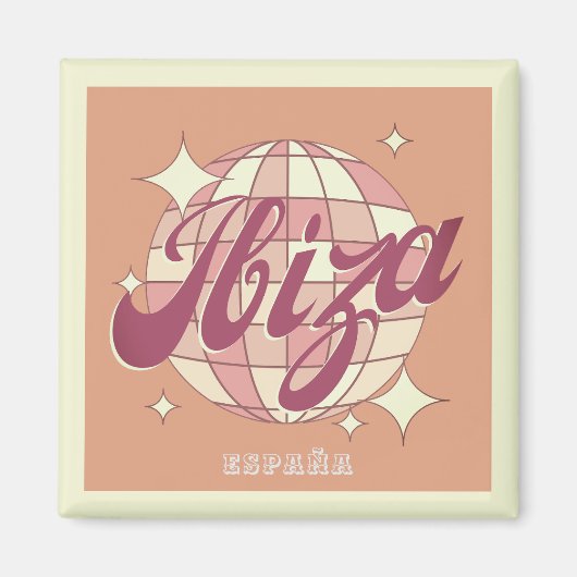 イビサスペインのアイランドエスパーニャヴィンテージはがき マグネット (正面)