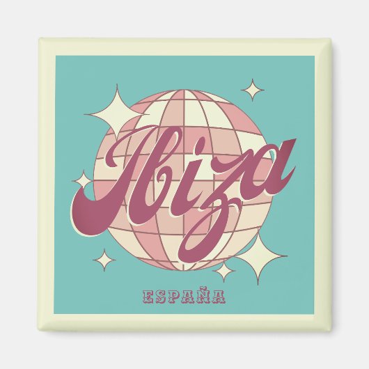 イビサスペインのアイランドエスパーニャヴィンテージはがき マグネット (正面)