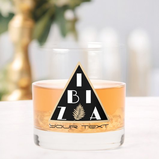 イビサスペインのロゴモダンビーチバー ウイスキーグラス