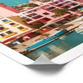 イビサスペインアポップ・アートのートトラベルイラストレーション ポスター (角)