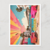 イビサスペインアポップ・アートのートトラベルイラストレーション ポストカード (正面)