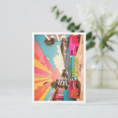 イビサスペインアポップ・アートのートトラベルイラストレーション ポストカード (スタンド正面)
