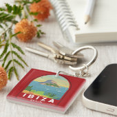 イビサスペイントラベルヴィンテージアート キーホルダー (正面右)