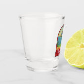 イビサスペイントラベルヴィンテージアート ショットグラス (左)