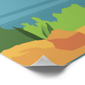 イビサスペイントラベルヴィンテージアート ポスター (角)