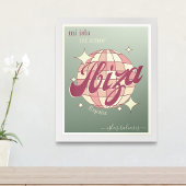 イビサスペインバレアアイランドレトロモダンポスター ポスター