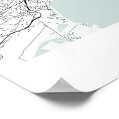 イビサスペインブルーウォーター通りマップ ポスター (角)