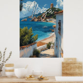 イビサスペイン旅行ポスター – ヴィンテージスタイル ポスター (キッチン)