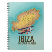 イビサバレアレス諸島の地図ポスター ノートブック (正面)