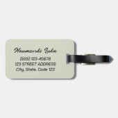 イビサパーソナライズされたスペインヴィンテージ旅行ポスターアート ラゲッジタグ (裏面横)