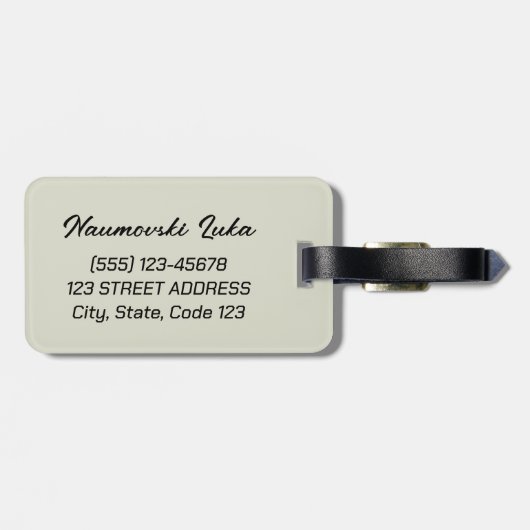 イビサパーソナライズされたスペインヴィンテージ旅行ポスターアート ラゲッジタグ (裏面横)