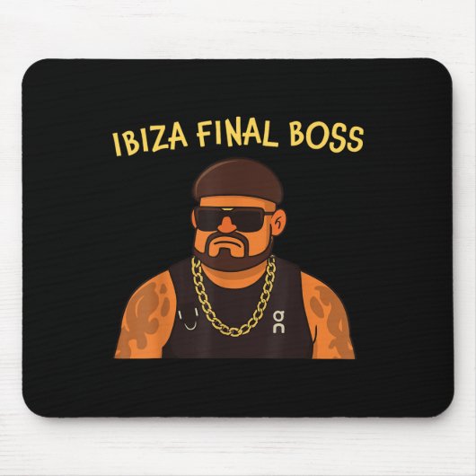イビサファイナルボスおもしろいウイルスミームクラブパルティンス マウスパッド (正面)