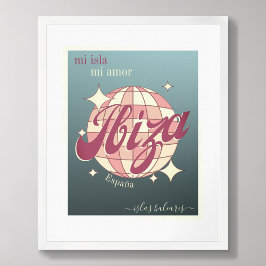 イビサ島スペインのバリエレガントア島ブルーポスター ポスター