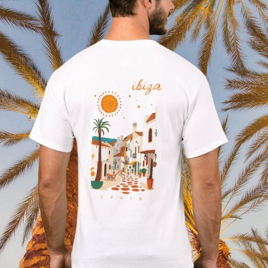イビサ島 エイビサ スペイン 白い町 Tシャツ