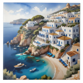 イビサ海岸には多くの美しいギリシャ語のviがある タイル