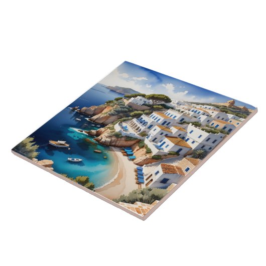 イビサ海岸には多くの美しいギリシャ語のviがある タイル (側面)