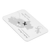 イビサ結婚の宛先の日付の保存 マグネット (右側)