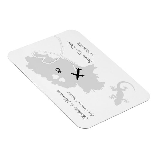 イビサ結婚の宛先の日付の保存 マグネット (右側)