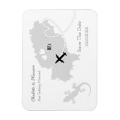 イビサ結婚の宛先の日付の保存 マグネット (縦)