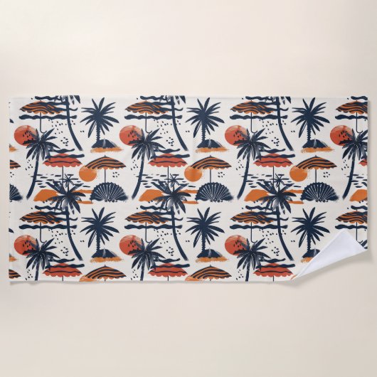 イビサ・アイコニック・ヨーロッパの目的地 ビーチタオル (正面)