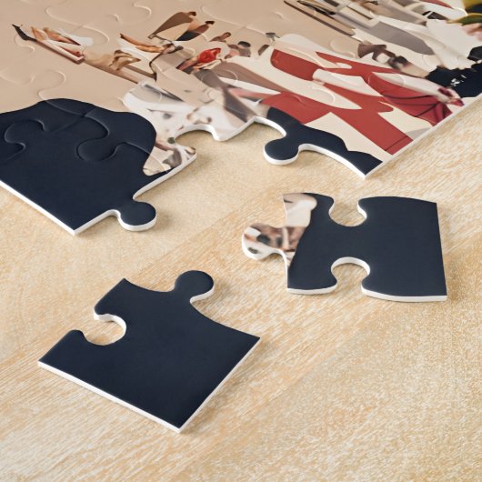 イビサ,スペイン旅行ポスター ジグソーパズル (側面)