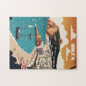 イビサ,スペイン旅行ポスター ジグソーパズル (横)