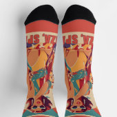 イビサ，スペイン旅行ポスター ソックス (上部)