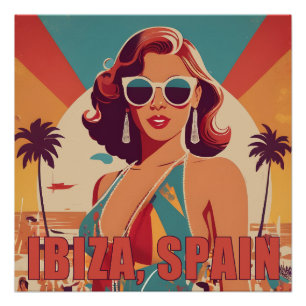 イビサ,スペイン旅行ポスター ポスター