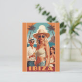 イビサ，スペイン旅行ポスター ポストカード (スタンド正面)