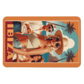 イビサ，スペイン旅行ポスター マグネット (横)