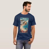 イビサ,スペイン旅行ポスター Tシャツ (正面フル)
