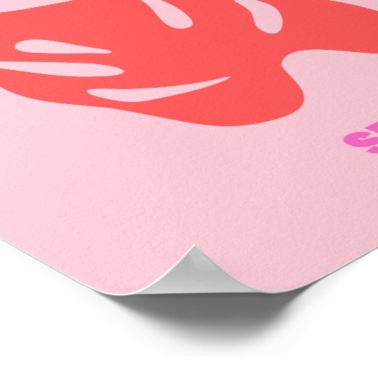 イビサ，スペイン，名門私立校風のルー名門私立校風のム，ピンク ポスター (角)