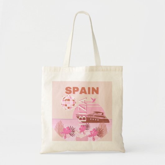 イビサ,スペイン,旅行アート名門私立校風の,アート,パステル トートバッグ (正面)