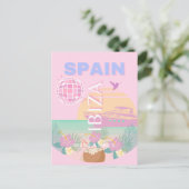 イビサ,スペイン,旅行アート名門私立校風の,アート,ピンク シーズンポストカード (スタンド正面)