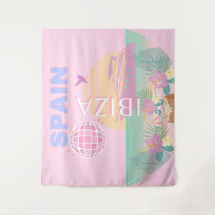 イビサ,スペイン,旅行アート名門私立校風の,アート,ピンク タペストリー