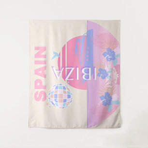 イビサ,スペイン,旅行アート名門私立校風の,アート,ピンク タペストリー