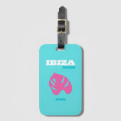 イビサ，スペイン，旅行アート，ルー名門私立校風のム ラゲッジタグ (正面縦)