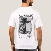 イビサ フリーダム | プレミアムな美意識のパームグラフィックTシャツ Tシャツ (裏面)