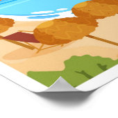 イビザスペインアートヴィンテージトラベルイラストレーション ポスター (角)