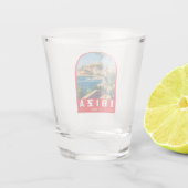 イビザスペインイラストレーショントラベルアートヴィンテージ ショットグラス (裏面)
